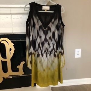 Anthropologie Leifsdottir cold shoulder dress